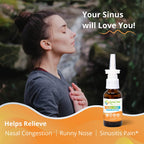 LiviaOne Probiotics Nasal Spray, All-Natural Sinus Relief, Helps with Allergies, Nasal Congestion, Runny Nose, and Sneezing, 1 F