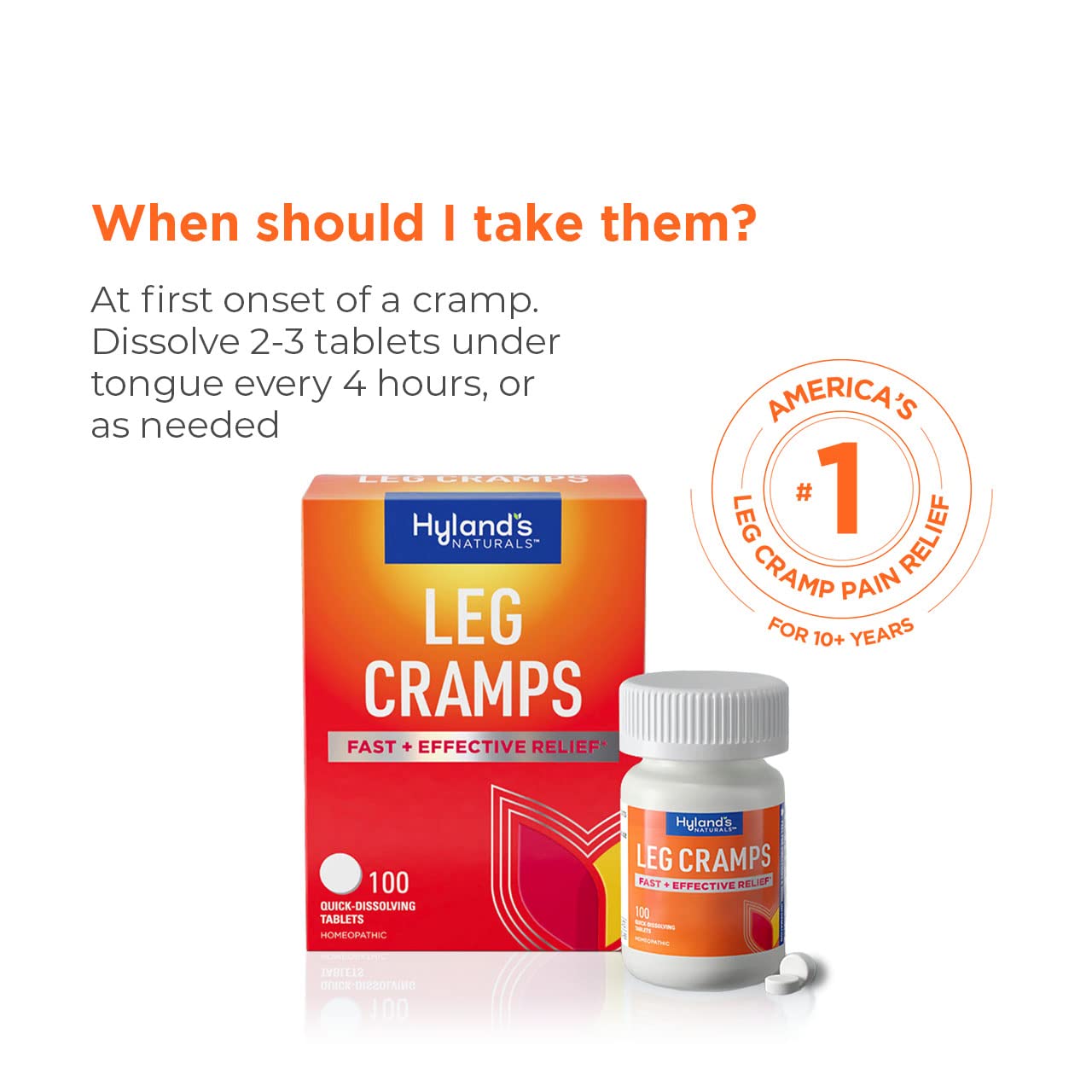Hylands Relax Calf and Foot Cramps, 100 Tablets each (Value Pack of 3)