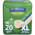 FitRight Ultra Adult Diapers, Disposable Incontinence Briefs with Tabs, Heavy Absorbency, X-Large, 57-66, 4 packs of 20 (80 tota