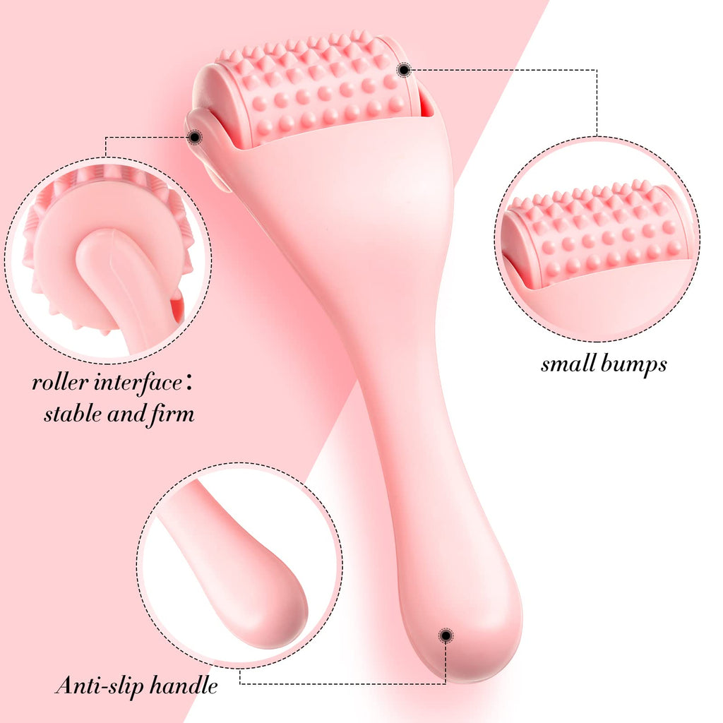 Tondiamo 2 Pcs Muscle Roller Stick Fascia Body Cellulite Face Muscle Massage Roller Manual Massage Tools for Muscles Relief Neck