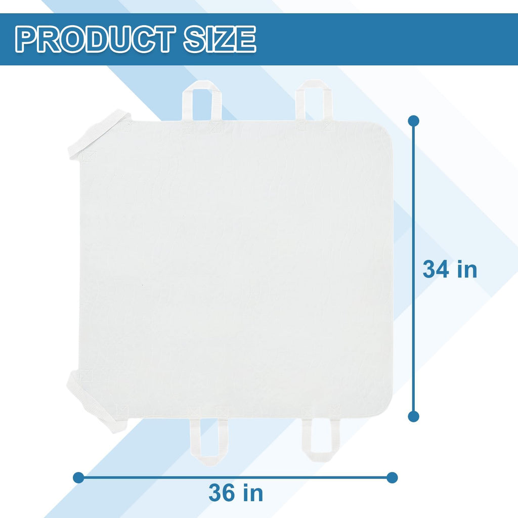 OUTCREATOR Positioning Bed Pads with Handles 34 x 36 (Pack of 2) Incontinence Washable Mattress Protector, Waterproof & Absorben