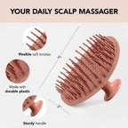 Kitsch Hair Scalp Massager Hair Growth, Shampoo Brush - Scalp Scrubber & Hair Massager for All Hair Types | Hair Brush for Hair