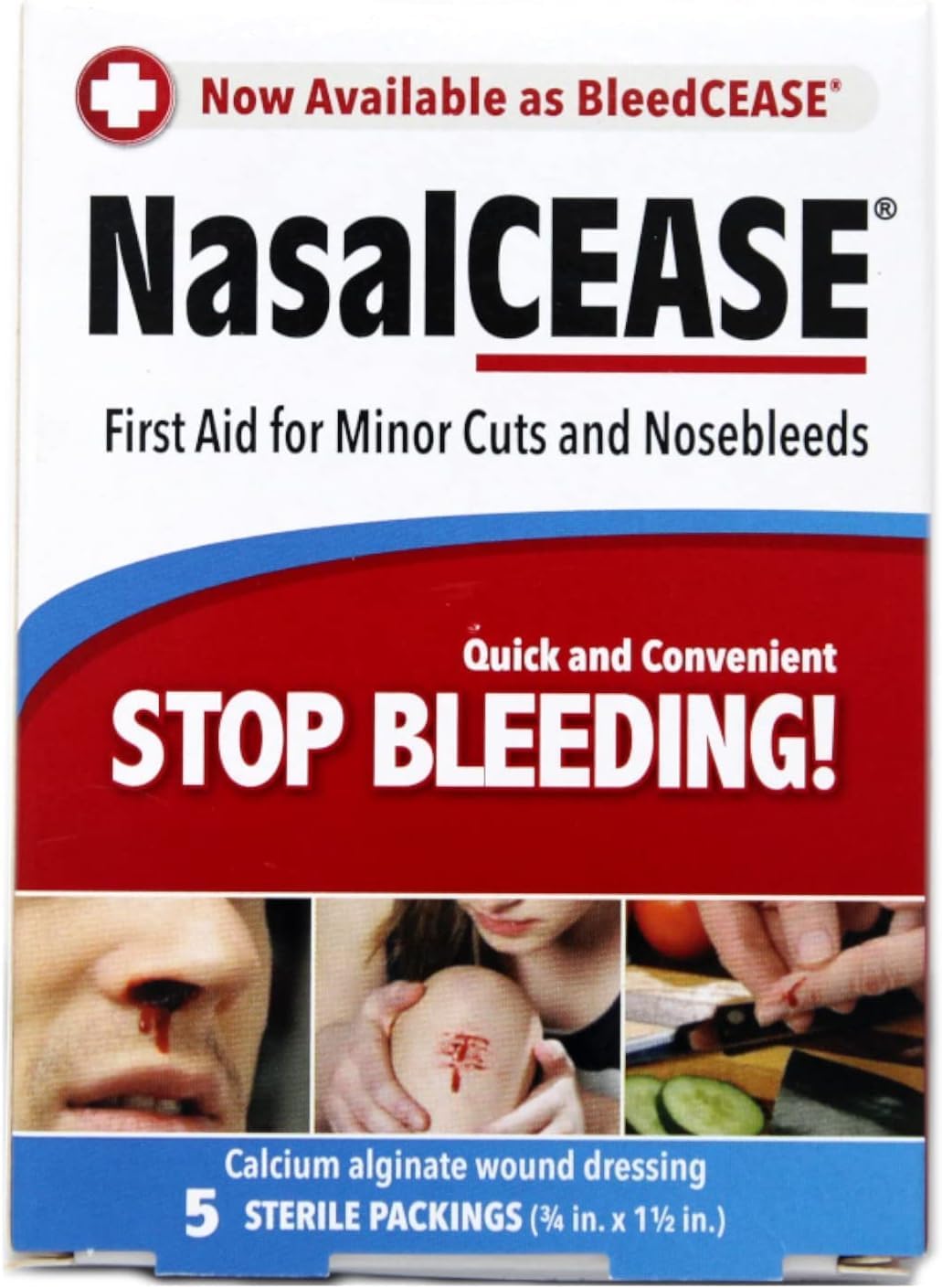 Nasalcease FirstAid Nosebleeds, 0.75 Ounces Box (Pack of 2)