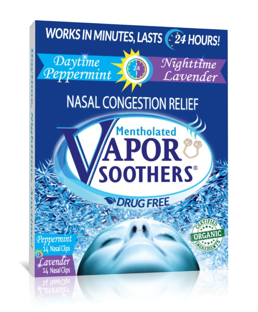 Vapor Soothers by Scenttech, Snore Reducing- Anti Snoring Aid, Nasal Dilators for Breathing, Instant Nasal Congestion Relief, Da