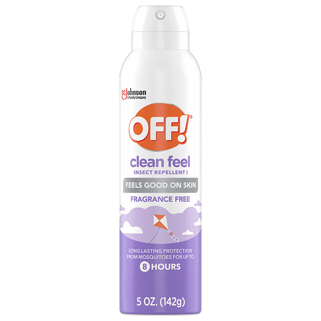 OFF! Clean Feel Insect Repellent Aerosol with 20% Picaridin, Bug Spray with Long Lasting Protection from Mosquitoes, Feels Good 