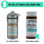 3 Packs Waterproof Aluminum Pill Fob Container, EFFIET Nitro Bottle Holder Nitroglycerin Pill Case Emergency Keychain Pill Holde