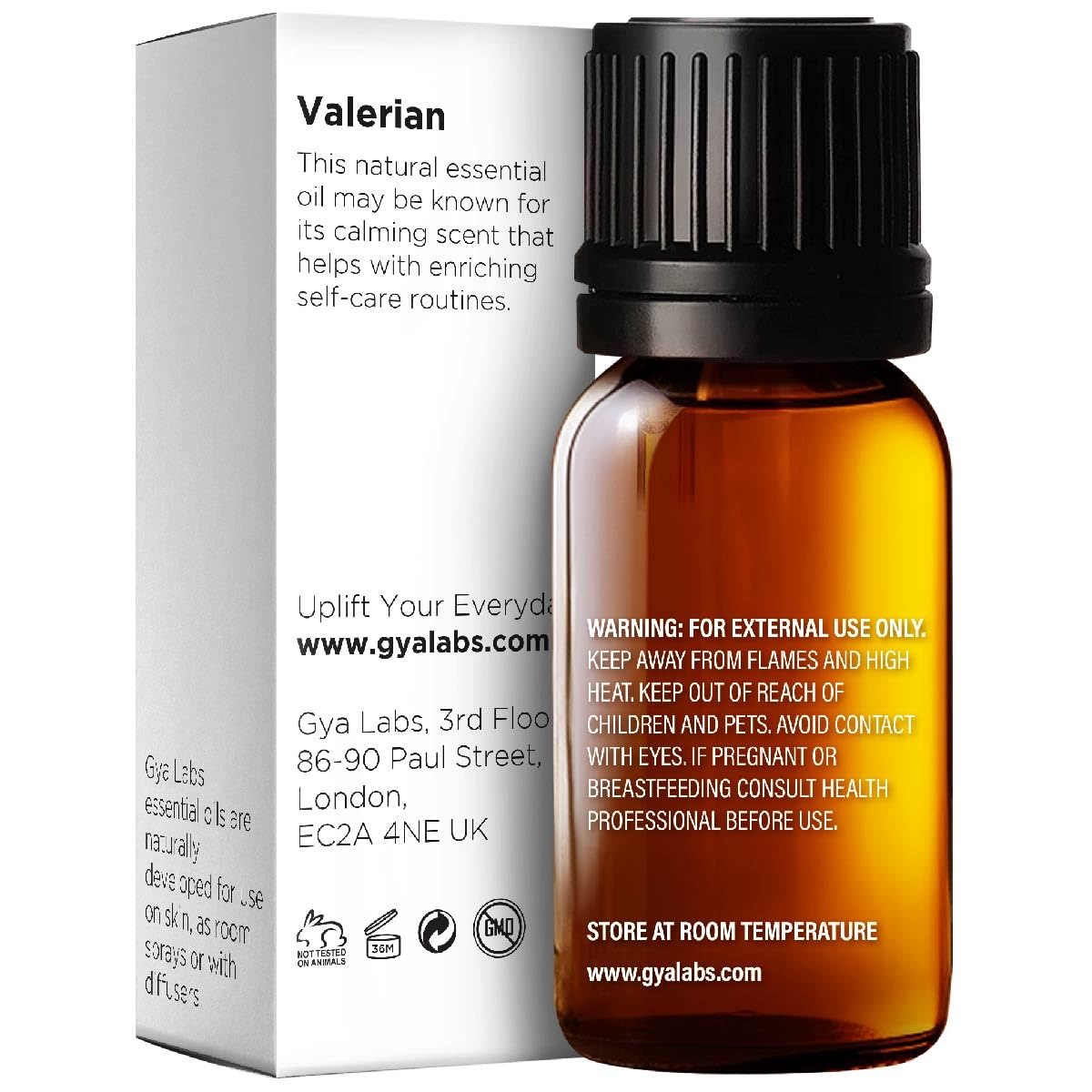 Gya Labs Valerian Essential Oil for Diffuser - 0.17 Fl Oz - 100% Pure Natural Valerian Oil for Skin, Aromatherapy & Candle Makin