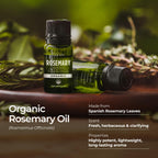 Gya Labs Organic Rosemary Essential Oil for Hair & Scalp - 100% Pure Natural Rosemary Oil Organic for Skin & Diffuser - Natural