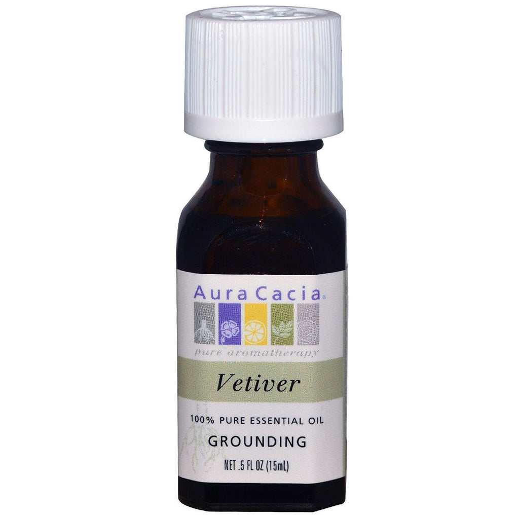 Aura Cacia Essential Oil Grounding Vetiver 0.50 oz