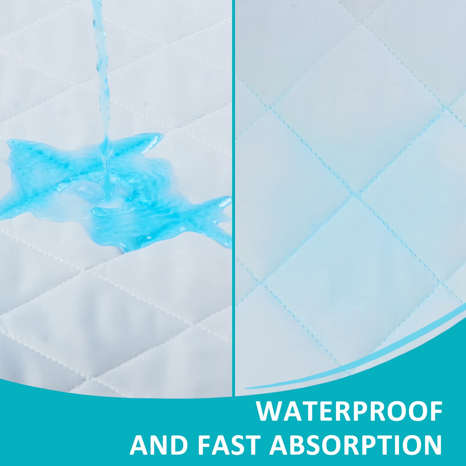 KANECH Bed Pads Washable Waterproof, 44x52 (Pack of 1), Large Bed Pad, Incontinence Bed Pads Reusable, Waterproof Mattress Prote