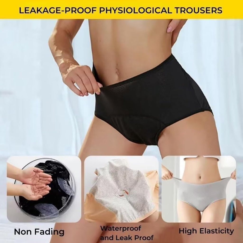 IDCWZL Leakproof Panties for Women Over 60 Leak Proof Ladies Underwear with Incontinence Comfortable(4pc-f,S)
