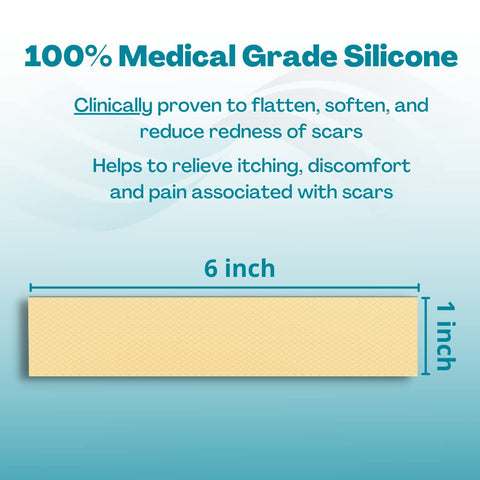 NewGel+ Advanced Silicone Scar Treatment Sheeting for OLD and NEW Scars, for Surgery, Injury, Keloids, C-Section, Burns, and Acn