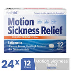 HealthA2Z Motion Sickness Relief | Dimenhydrinate 50mg | Antiemetic | Prevents Nausea, Vomiting & Diziness | for Children & Adul