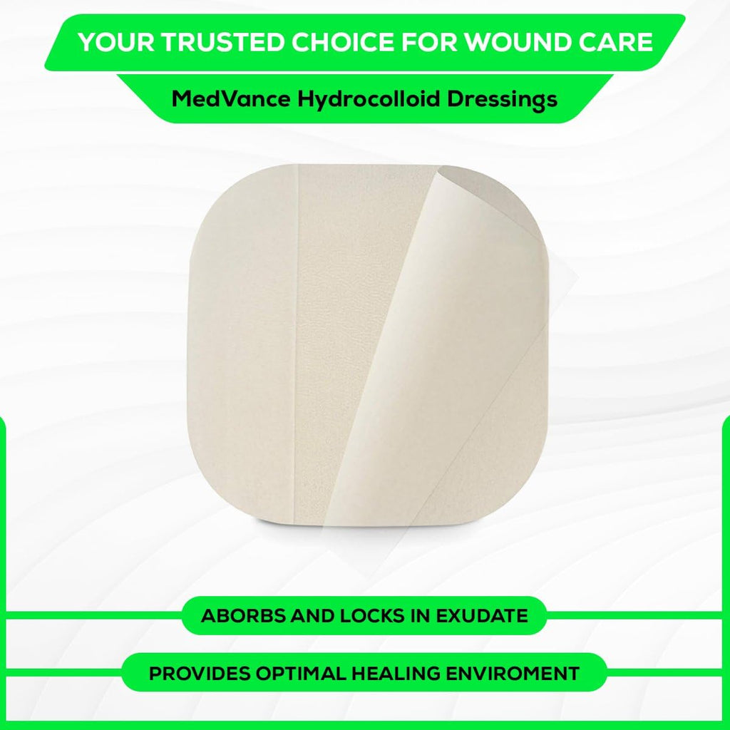 MedVance TM Hydrocolloid - Hydrocolloid Adhesive Thin Dressing, 4x4, Box of 5 dressings