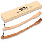 LotoLe Wooden Back Scratcher, Ergonomic Oversized Curved Long Handle Wood Back Scratcher for Men Women Adults - 16.5   , 2 Color