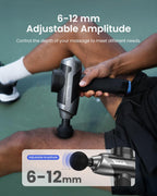 RENPHO Massage Gun, Christmas Gifts, Deep Tissue Back Massage for Athletes Men Women, 6-12mm Adjustable Amplitude Professional M