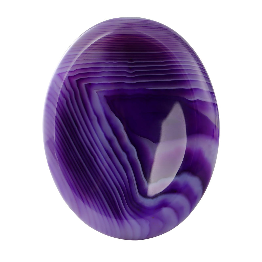 Artistone Crystal Worry Stones for Anxiety Carved Pocket Purple Agate Oval Energy Meditation Healing Thumb Stone for Women Kids