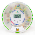 EziMedPil Automatic Pill Dispenser with Alarm, Sound & Light, up to 6 Alarms/Day, 6 Dosage Templates, Easy-Read Display, Frosted