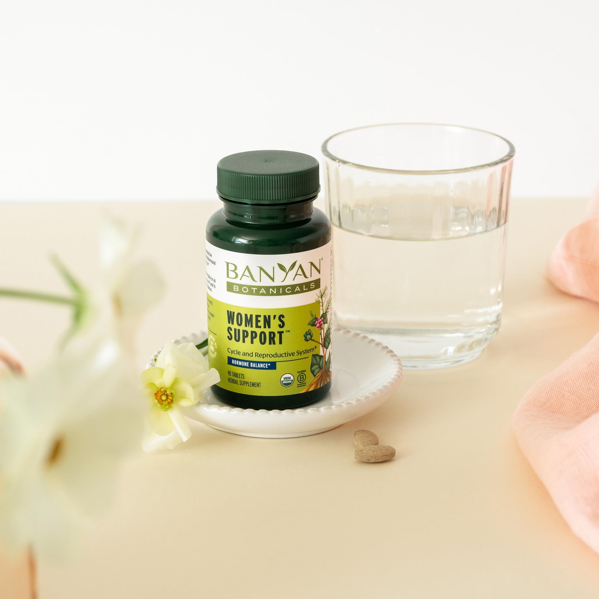 Banyan Botanicals Womens Support - Organic Herbal Tablets - Promotes a Healthy Female Reproductive System* - Supports Regular &