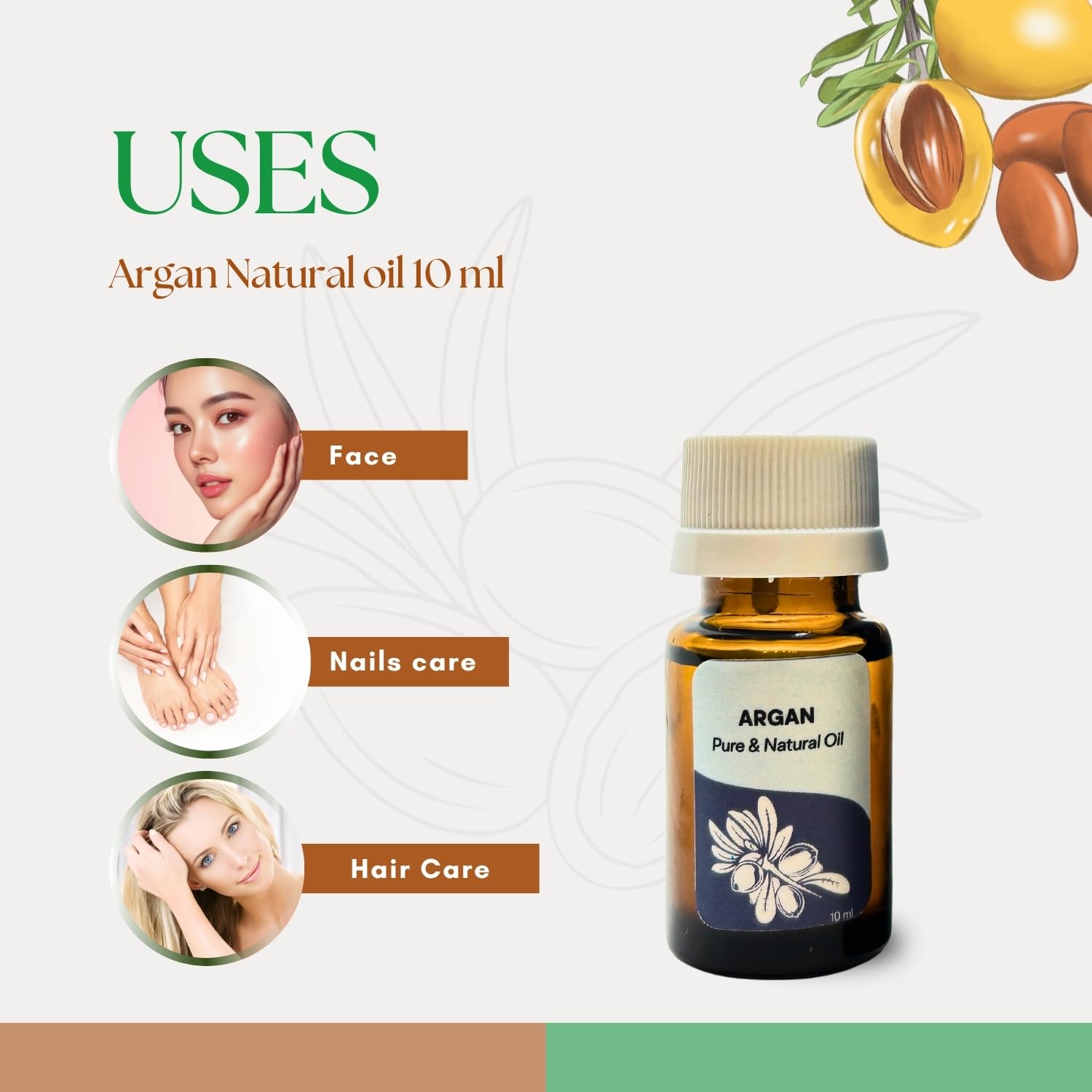 Roots & Above Pure Natural Almond Essential Oil 0.34 oz/10ml - for Diffuser, Candles, Soap Making, Perfume, Cold-Pressed, Skin,
