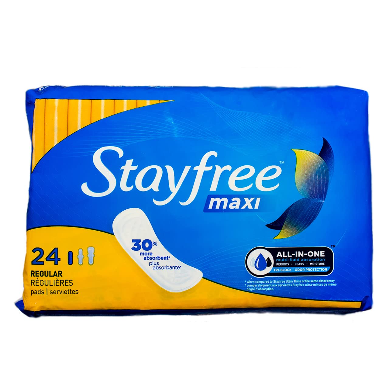 Stayfree Regular Maxi Pad 24ct - Pack of 12