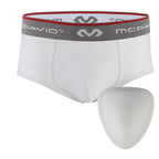 McDavid Classic Brief with Soft Foam Cup, Youth: Large, White