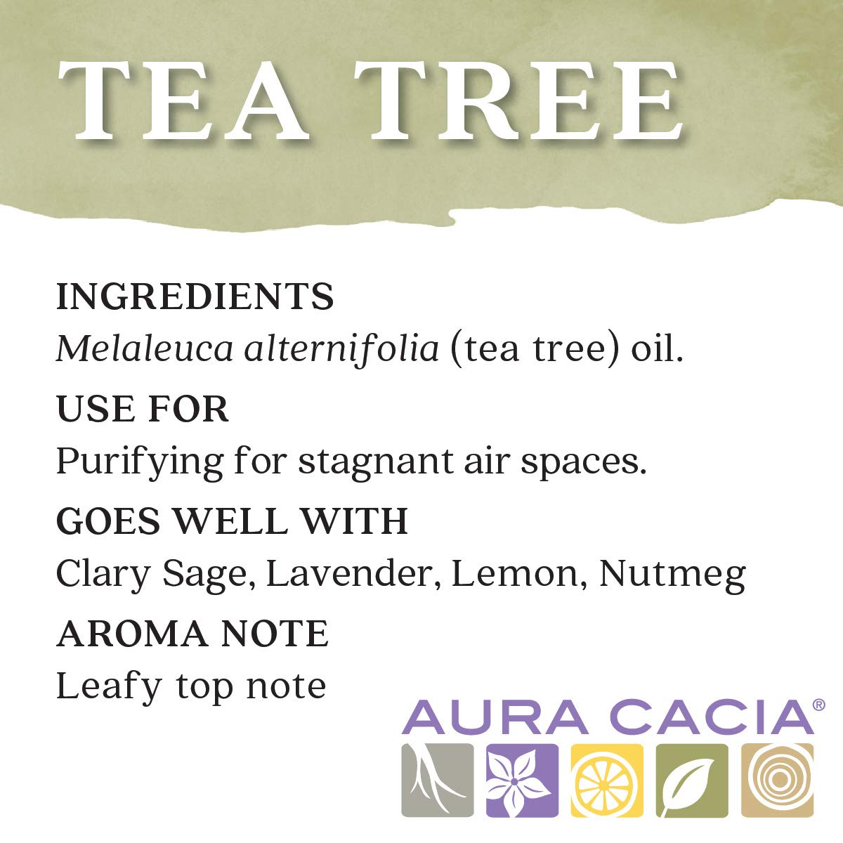 Aura Cacia 100% Pure Tea Tree Essential Oil, 100% Pure Therapeutic Grade, 15 ml in Box, Melaleuca alternifolia