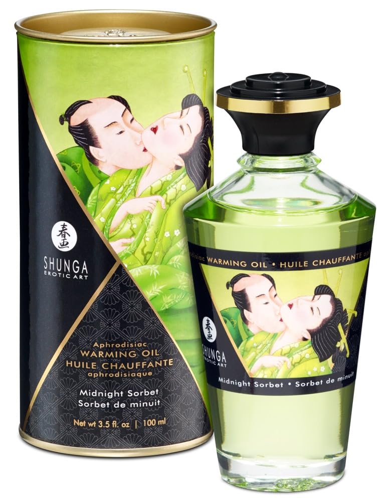Shunga Warming Massage Oil, Sorbet, 3.5 Fluid Ounce