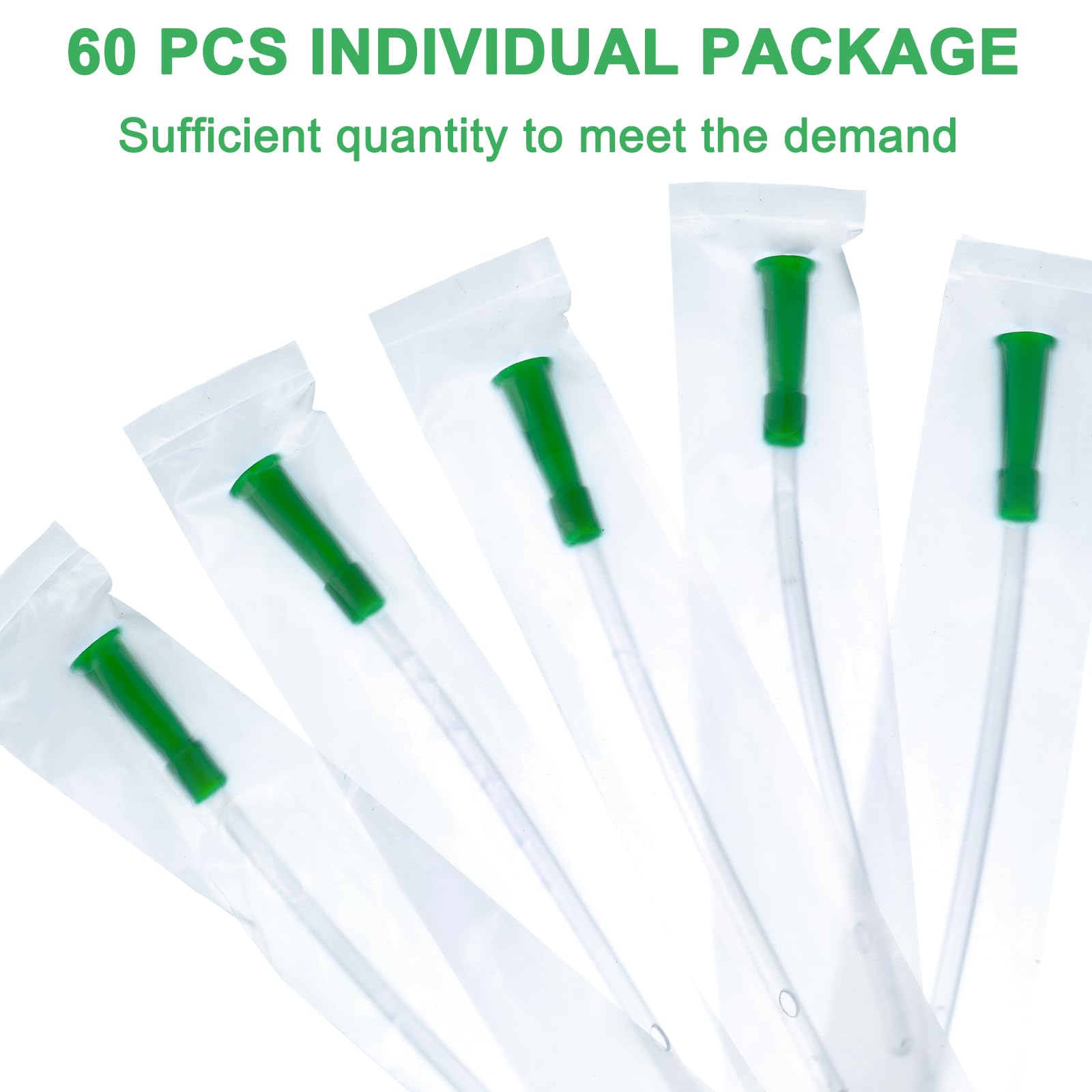 Nuanchu 60 Pieces PVC Replacement Tubings Supplies Tubes Kit Clear Replacements Hose with Flexible Rounded End for Smooth Insert