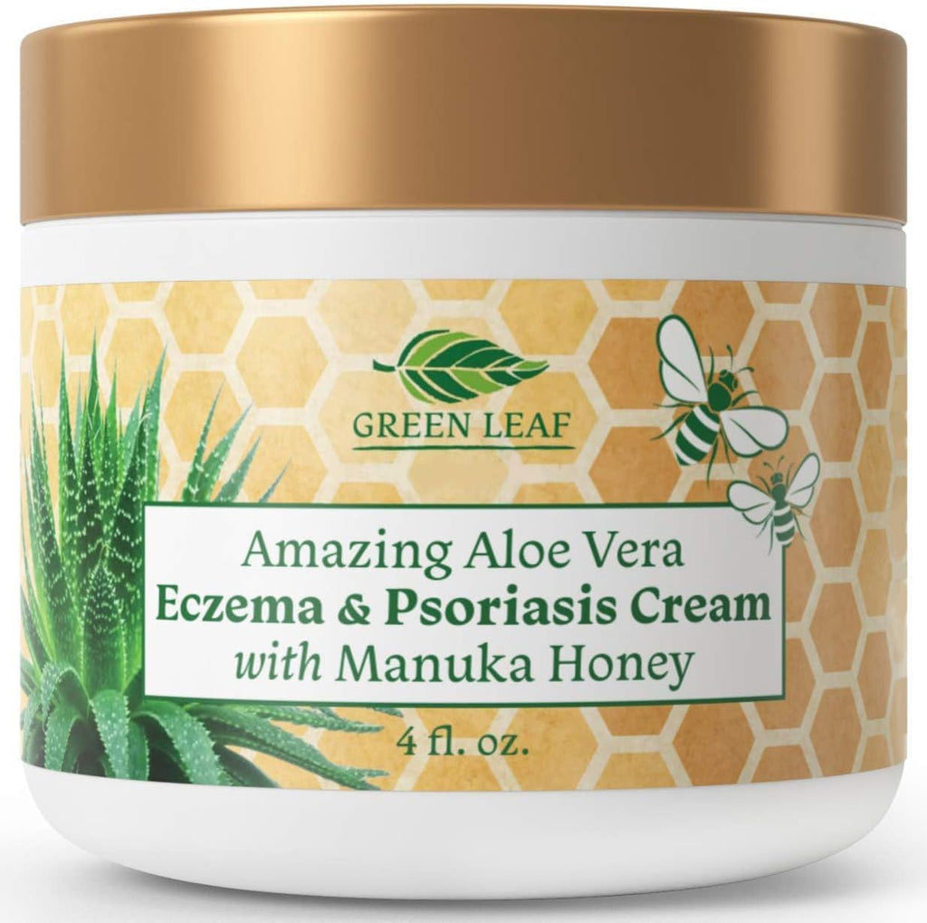 Manuka Honey Eczema Cream Moisturizing Lotion for Psoriasis Relief - Itchy, Dry Skin Rash Ointment - Soothing Moisturizer for Ba
