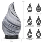 Essential Oil Diffuser 120ml Ultrasonic Aromatherapy Diffuser with Handmade Glass BPA Free Waterless Auto-Off, 4 Timer Setting 7