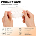 Emergency Wound Closure Strip 2PCS Wound Closure Kit Zip Stitch Wound Closure Device Laceration Closure Kit Wound Closure Glue B