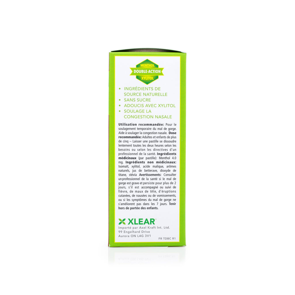 Xlear Xylitol Sugar-Free Cough Drops for Adults and Kids, Sugarless Dry Mouth Lozenges for Sore Throat Relief, Non-GMO, Gluten-F