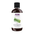 NOW Essential Oils, Lemongrass Oil, Uplifting Aromatherapy Scent, Steam Distilled, 100% Pure, Vegan, Child Resistant Cap, 4-Ounc