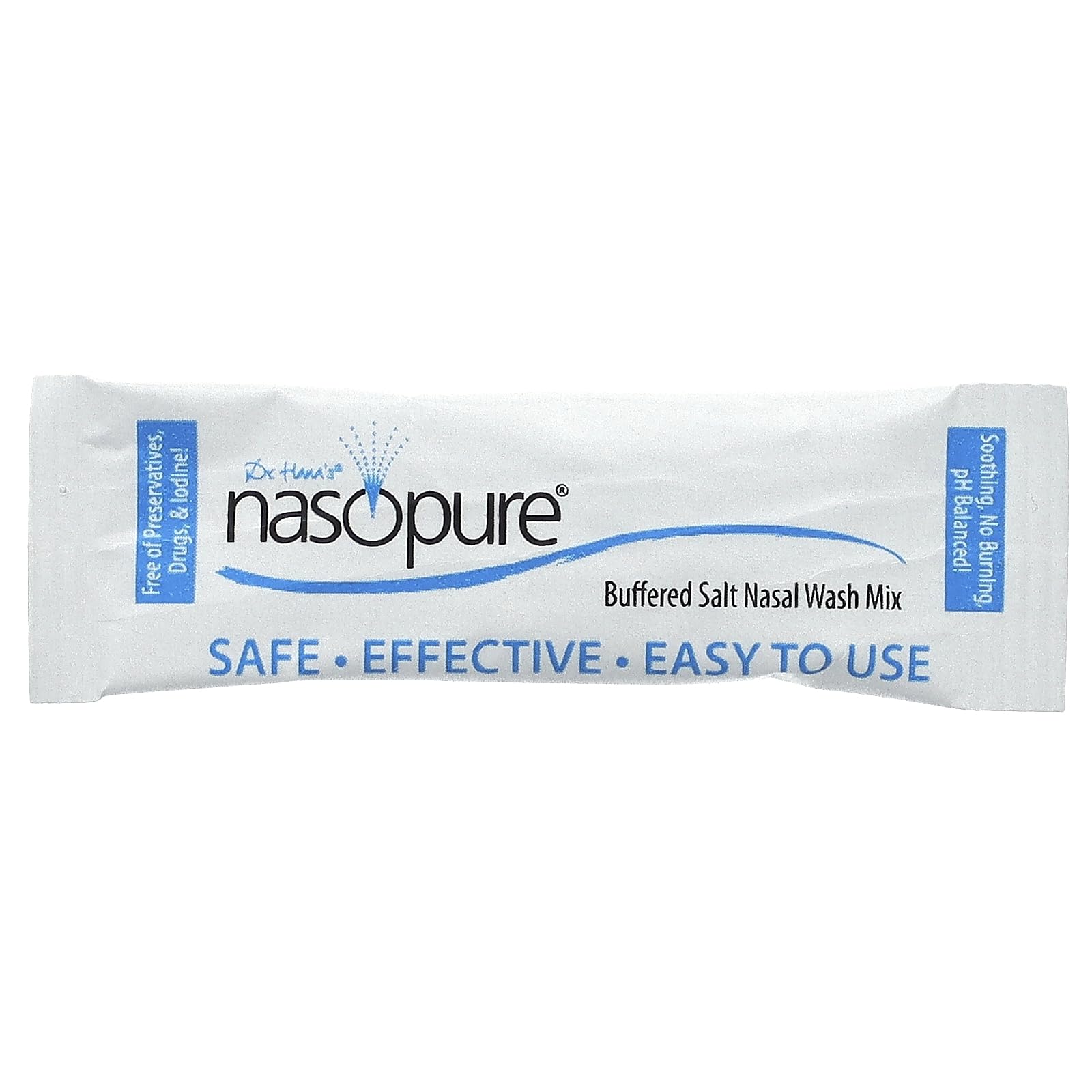 Nasopure Nasal Wash, Value Refill Kit, The Nicer Neti Pot    Sinus Wash Kit, Comfortable Nasal Rinse 80 Salt Packets (3.75 Grams