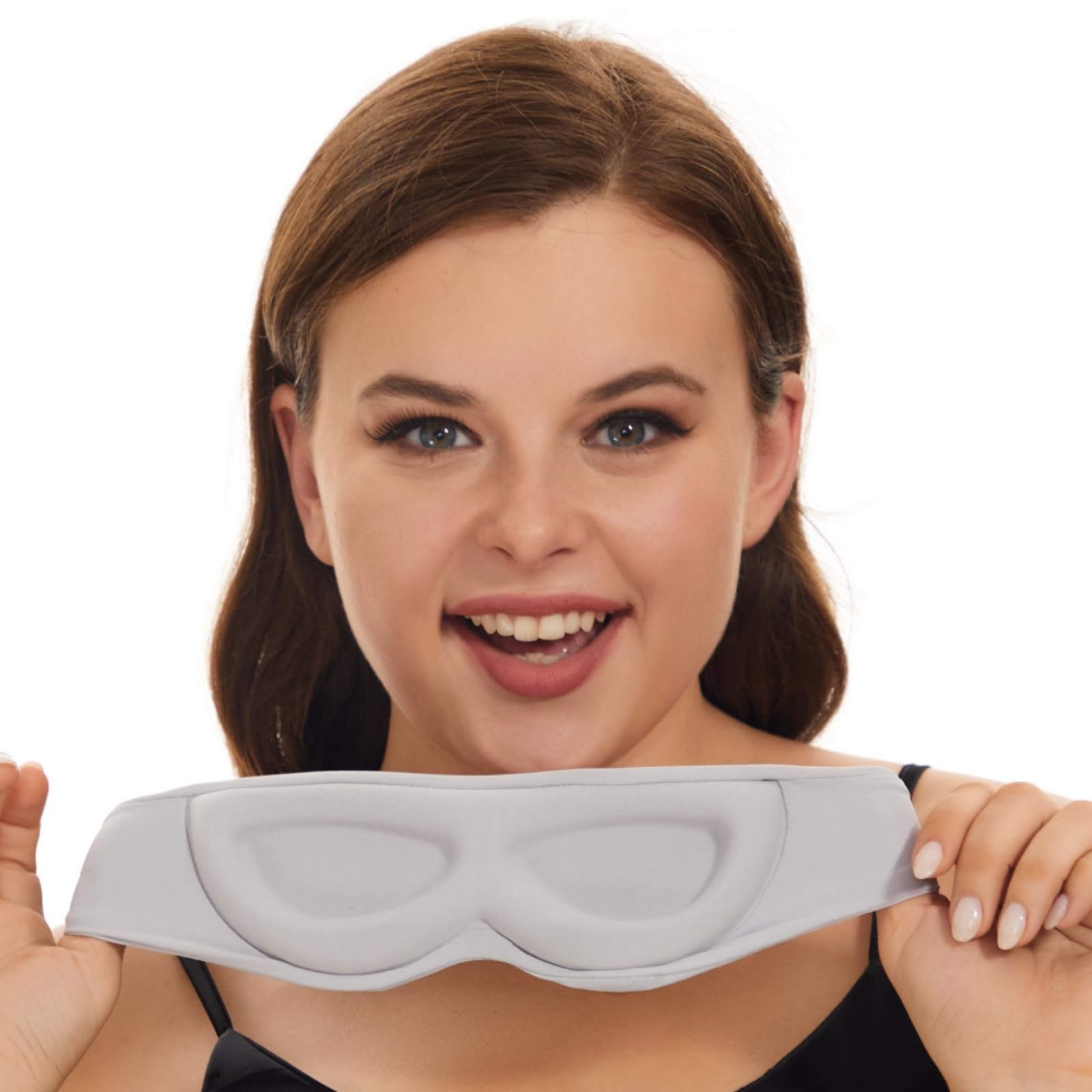 ALASKA BEAR Sleep Mask Side Sleepers Headband Design, Soft Eye Shades for Men and Women 100% Blackout Mask Extra-Plush, Pale Gre