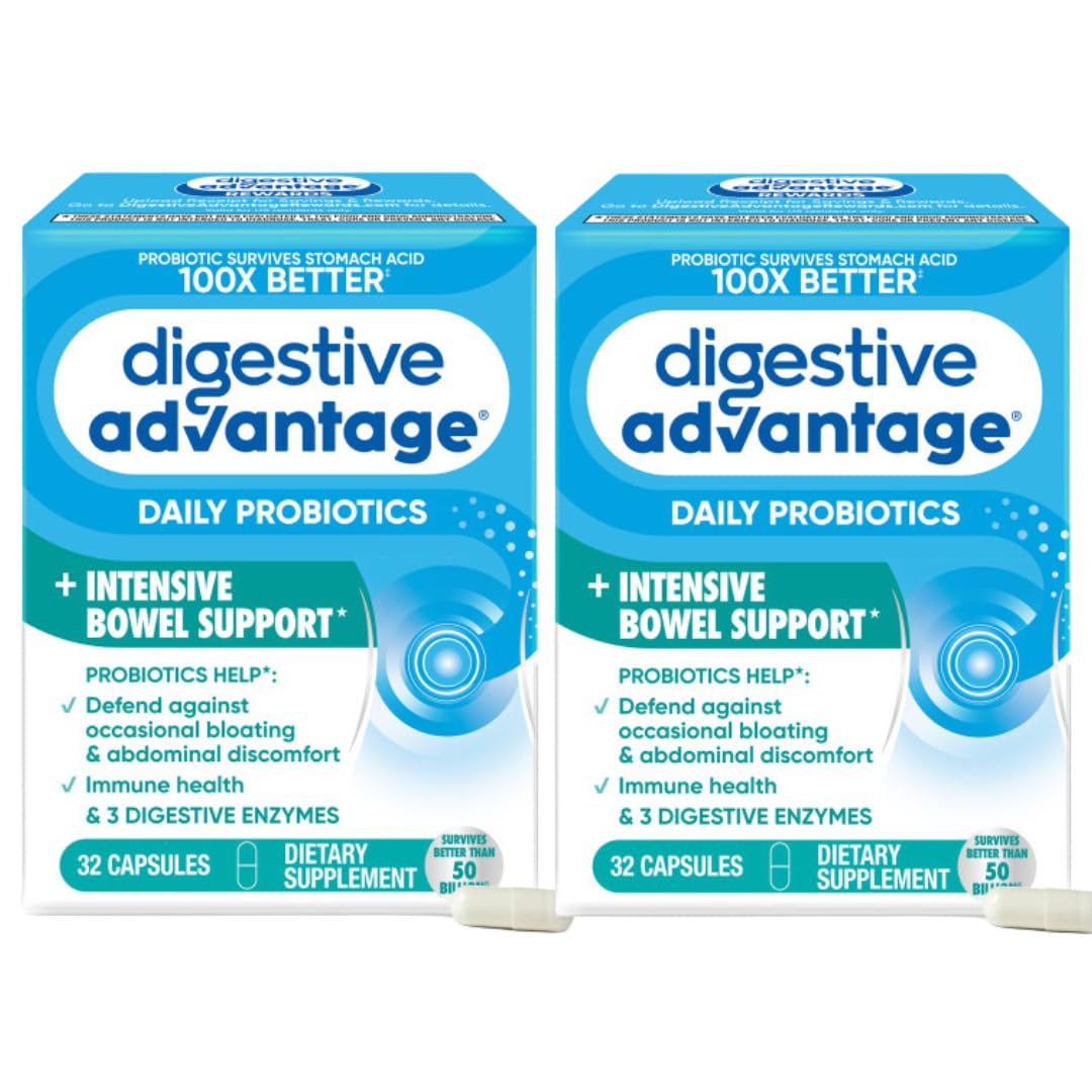 Digestive Advantage Intensive Bowel Support, 32 Count, Pack of 2