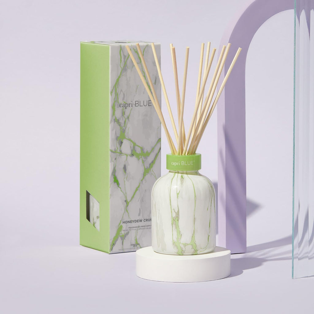 Capri Blue Reed Diffuser Set - Includes Modern Marble Oil Diffuser, Diffuser Sticks & Aroma Diffuser Oil - Air Freshener - Diffu
