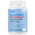 Curist Guaifenesin 1200 Mg Extended Release Tablets - 150 Count Maximum Strength Mucus Relief Tablets OTC - Clear Congestion
