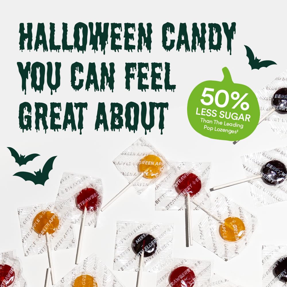 Kids Throat Soothing Lollipops by Beekeepers Naturals - Doctor Formulated Immune Support, Vitamin D & Honey, Under 2g Sugar, Cl