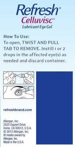 Refresh Celluvisc Lubricant Eye Gel Single-use Containers 30 Ea (Pack of 2)