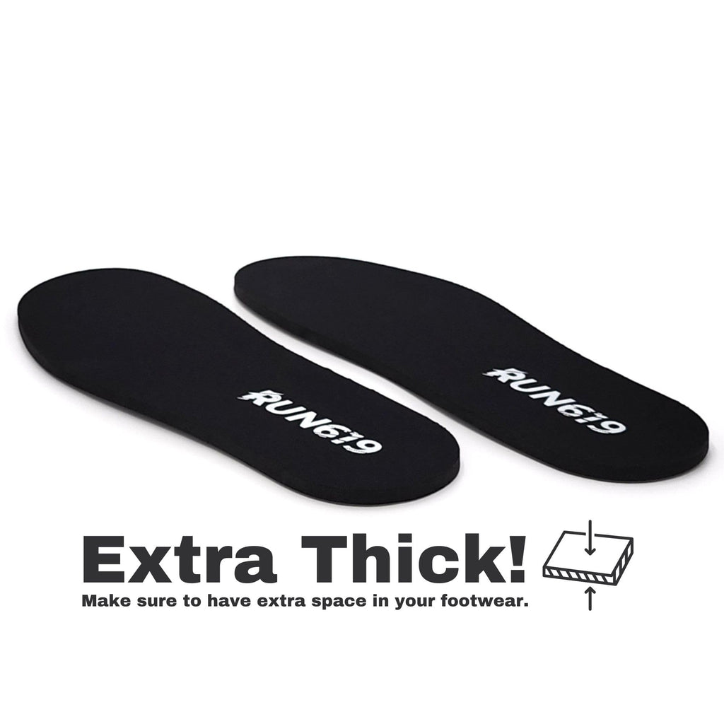 Wide Run 619 Shoe Insoles - Zero Drop Profile, Traditional Shape, Foot Forming, Wide Width - Thick, Firm, Flat Shoe Inserts - Me