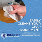 Kinship Comfort Brands Travel CPAP Mask Wipe Towelette Pack of 30 Unscented Wipes