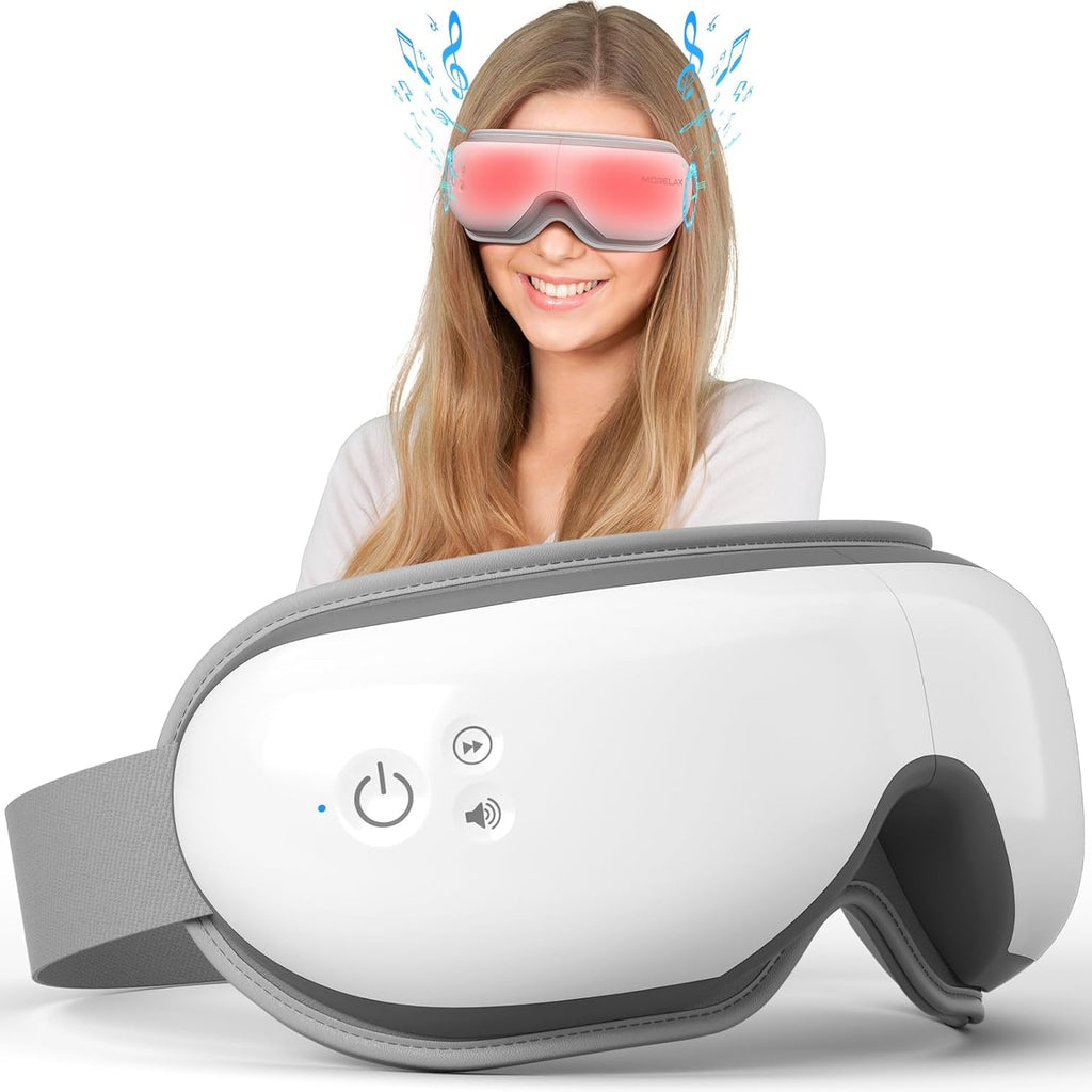 Eye Massager with Heat & Bluetooth Music, Mothers Day Birthday Gifts for Women, Reduce Eye Strain, Headache Relief and Improve S