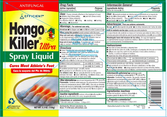 Hongo Killer Antifungal Ultra Spray Liquid 5.3oz - Athletes Foot Treatment