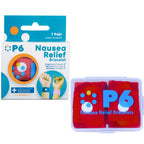 P6 Health Original Natural Anti-Nausea Relief Motion Car Sea Sickness Relief Wrist Bands for Adults (1 Pack, Red)