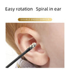 120Pcs Disposable Adhesive Ear Digging Stick for Children's Safety Ear Cleaner for Adult Spiral Ear wax removal Ear Scoop Earwax