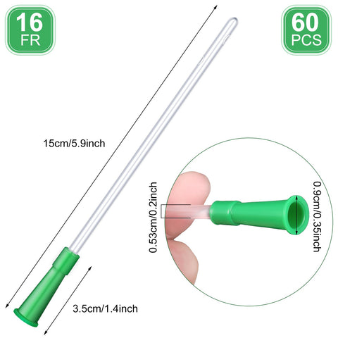 Nuanchu 60 Pieces PVC Replacement Tubings Supplies Tubes Kit Clear Replacements Hose with Flexible Rounded End for Smooth Insert