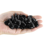 Nvzi Tumbled Polished Natural Black Obsidian Crystal Heart Stones, Crystals and Healing Stones Quartz Bulk for Wicca, Reiki, Hea