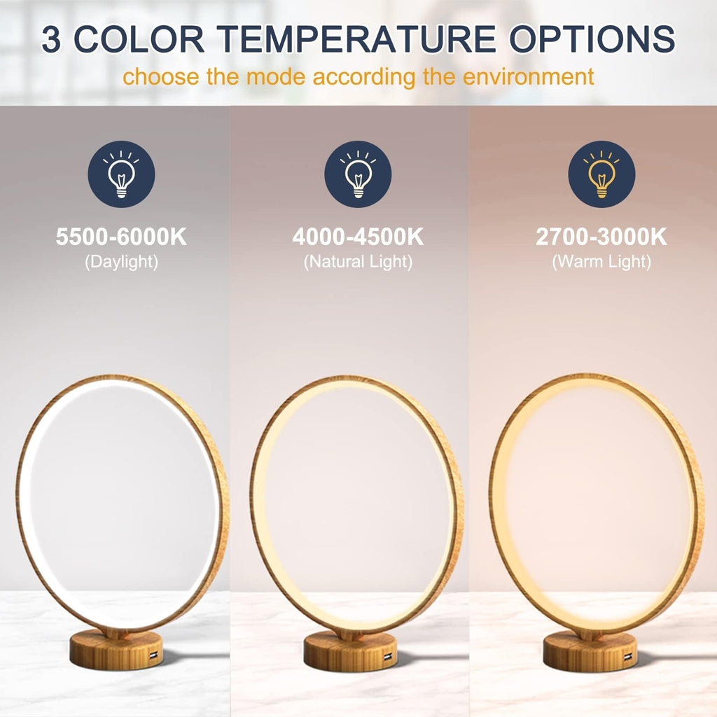 Doraubia 2 in 1 Light Therapy & Desk Lamp - 10000 Lux Sun Lamp with Dual Controls, 4 Timer, Dimmable, 3 Color Temperatures